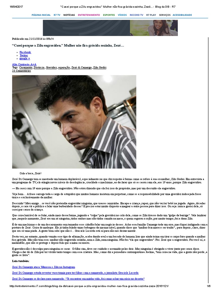 Mulher N£o Fica Grávida Sozinha Zezé