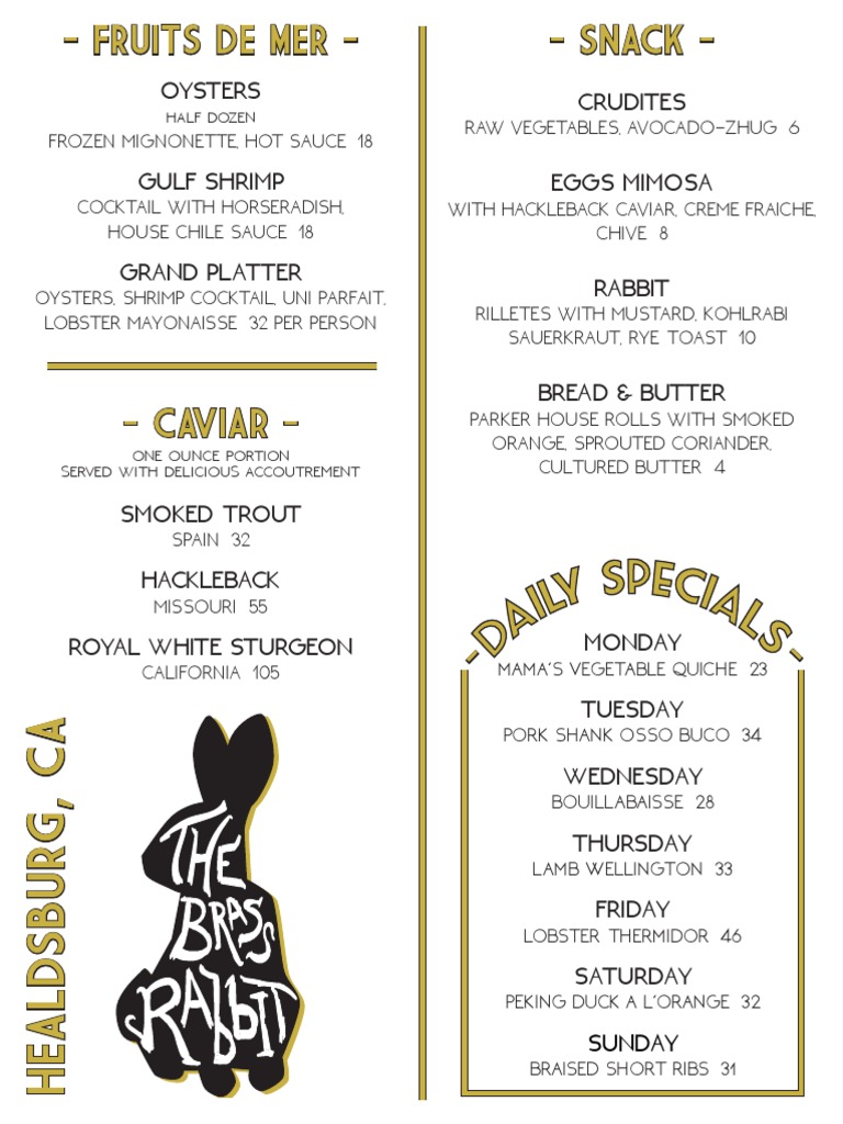 Brass Rabbit | PDF | Grilling | Salad