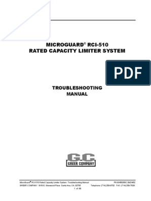 Rci 510 Trouble Shooting Pdf Manufactured Goods Electrical