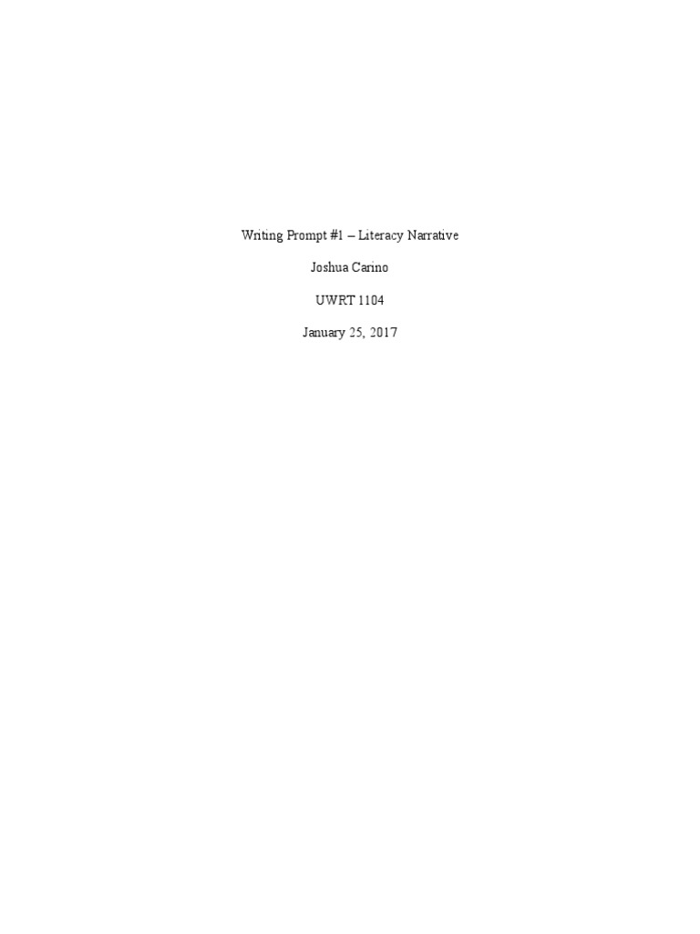 WP 1 | PDF | Essays | Literacy