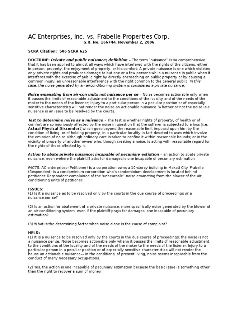 AC Enterprises Vs Frabelle PDF Case Or Controversy Clause