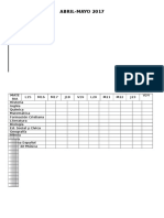 Planilla de Comprobación de Tareas Domiciliarias