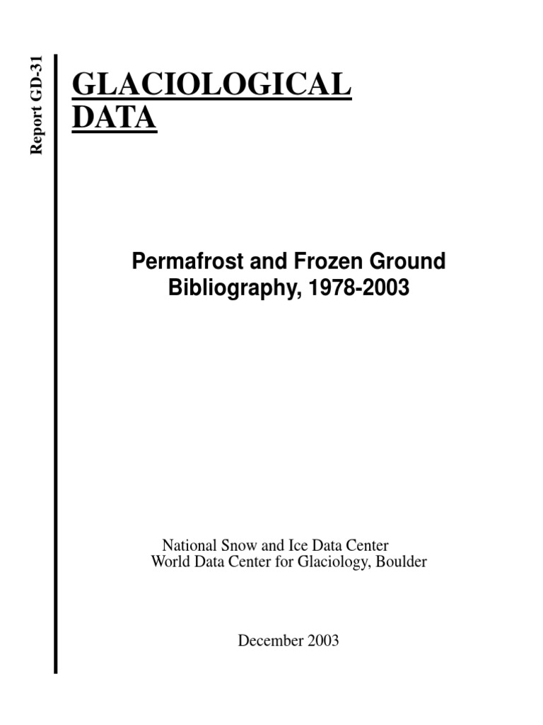 Glaciological Data 31 Ciências Da Terra E Vida Earth - 