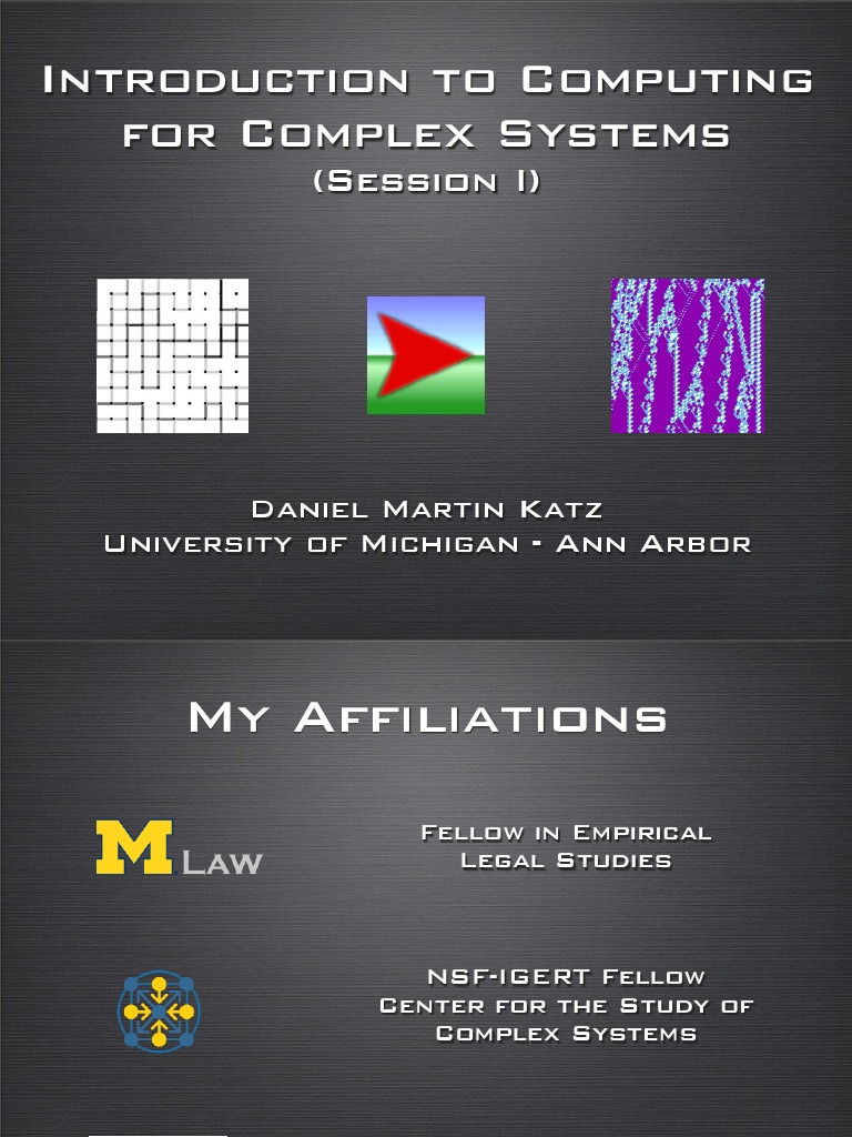 Introduction To Computing For Complex Systems: (Session I) | PDF ...