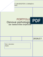 Osnove Psihologije Portfolio