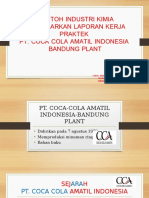Contoh Industri Kimia Berdasarkan Laporan Kerja Praktek PT Coca Cola Amatil Indonesia Bandung Plant