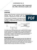 Study of MIC components like microstrip line, filter, directional coupler, and resonator