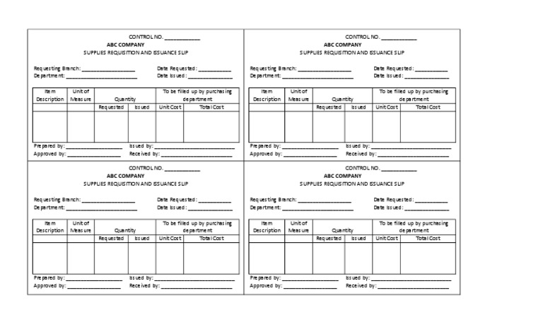 Supplies Requisition and Issuance Slip | PDF
