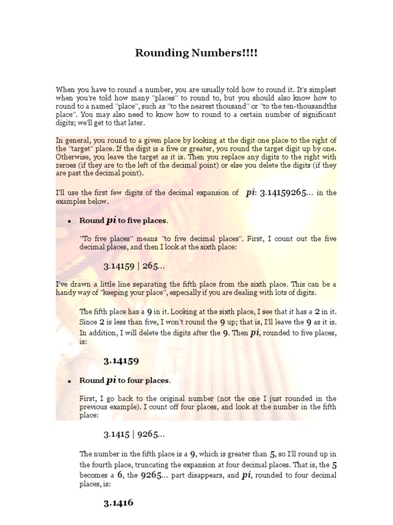 Rounding Numbers | PDF | Rounding | Numbers