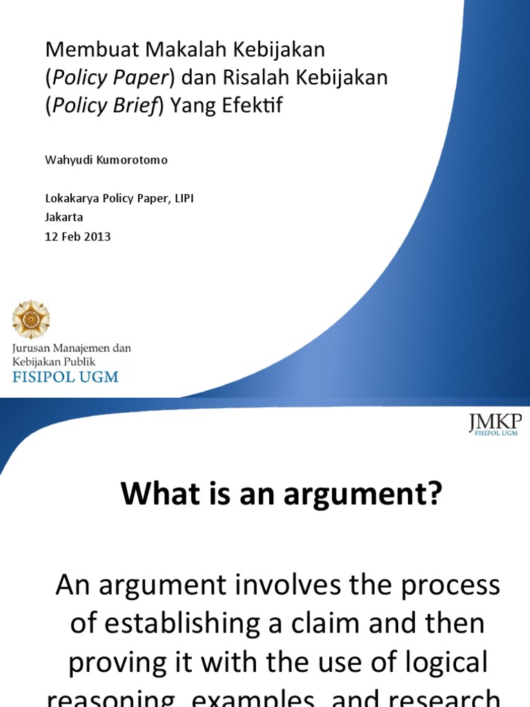 Panduan Menyusun Policy Paper dan Brief | PDF