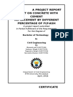 Effect of fly ash percentage on concrete strength