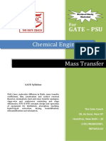 Revised Study Material for GATE - PSU Chemical Engineering: Mass Transfer