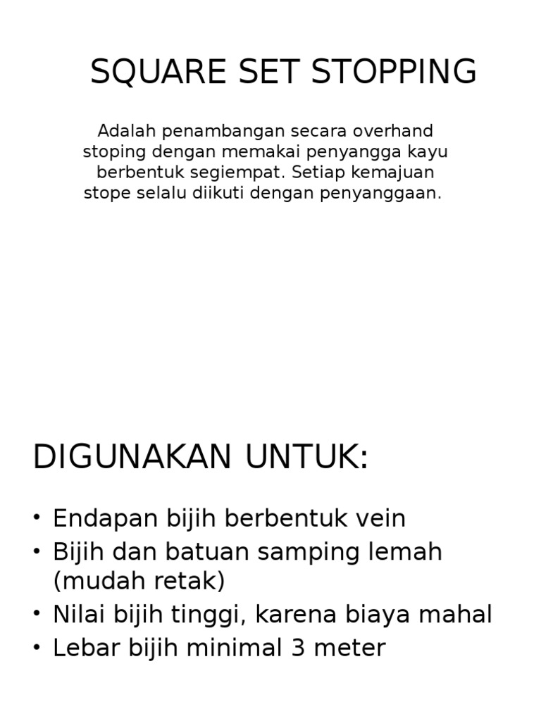 Square Set Stopping PDF