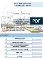 Design and of Hydraulic Press - Deepak Ppt1