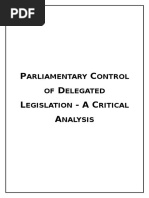 Download Parliamentary Control of Delegated Legislation - A Critical Analysis by BannaHukum SN346735479 doc pdf