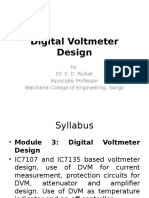 Digital Voltmeter Design: by Dr. S. D. Ruikar Associate Professor Walchand College of Engineering, Sangli