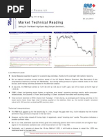 Market Technical Reading - Selling On The Recent Highflyers May Dampen Sentiment… - 22/07/2010