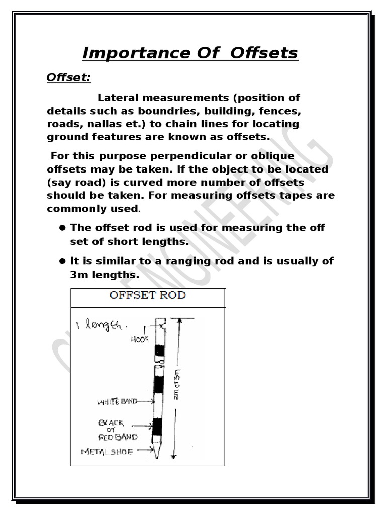 Understanding Offsets in Surveying | PDF | Science & Mathematics