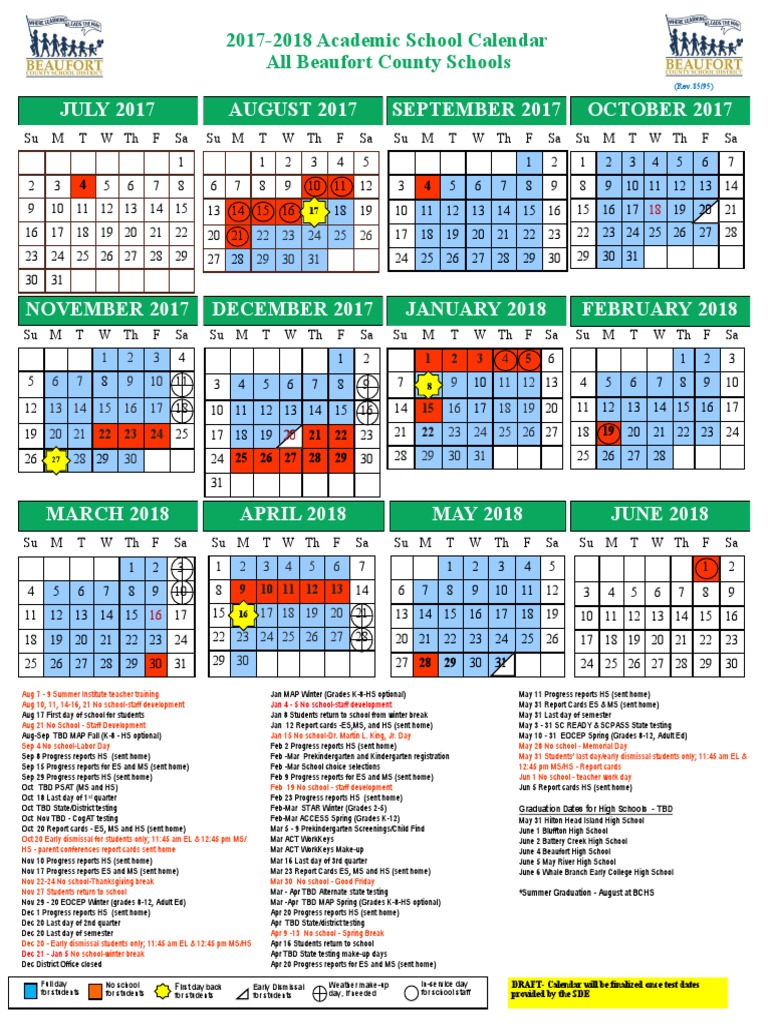 2017-18 School Calendar 1 | Pdf | Secondary School | Schools