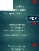 Programming Paradigms and Languages