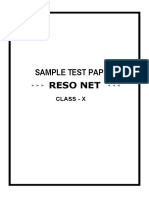 Sample Test Paper: Reso Net
