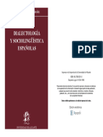 Sociolingüística y Dialectología Españolas (186 Pág)