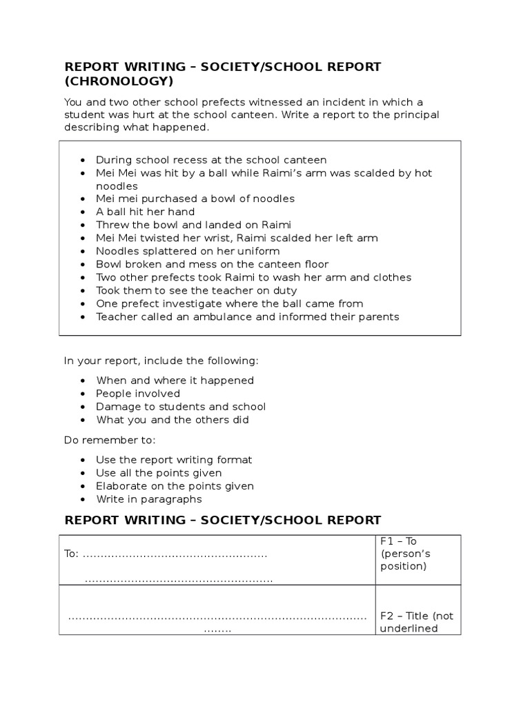 Report Writing Exercise | PDF | Sports | Leisure