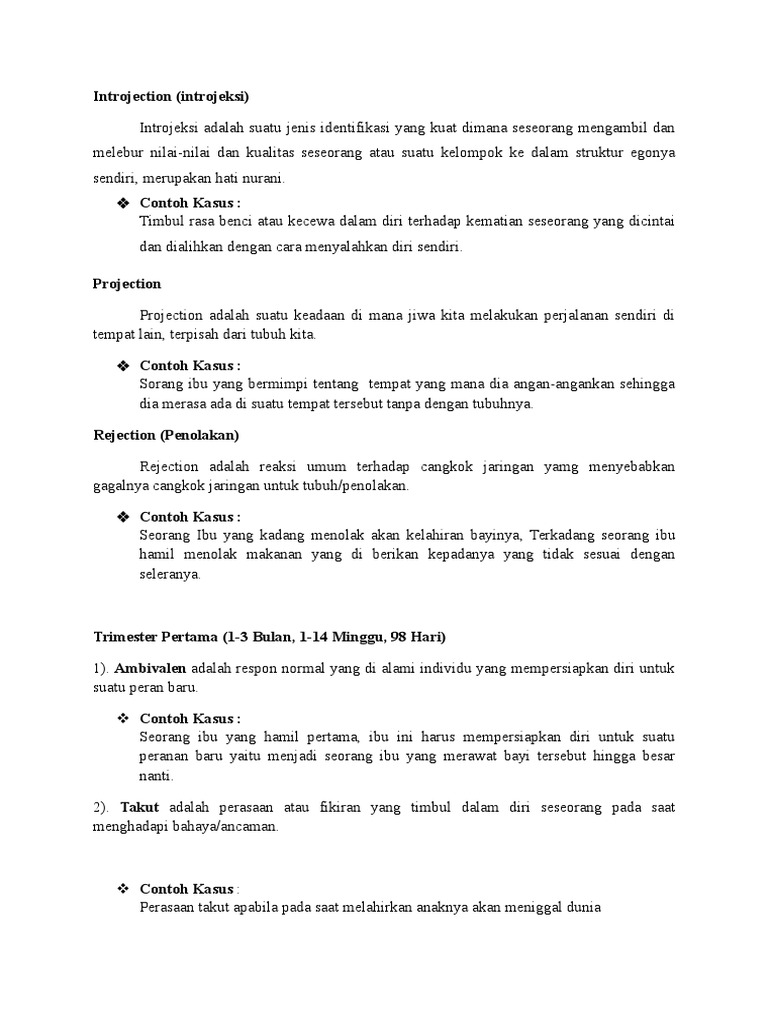 Memahami Introjeksi dan Rejection | PDF