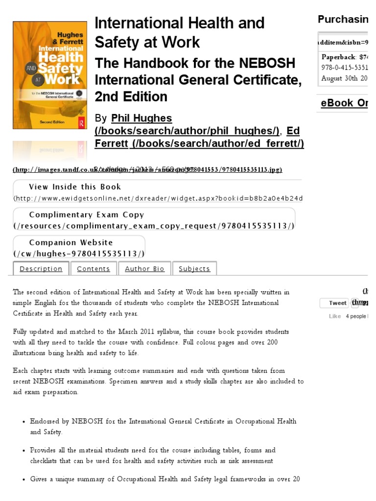 NEBOSH INTERNATIONAL GENERAL CERTIFICATE IN OCCUPATIONAL HEALTH AND SAFETY BOOK PDF visual data 2