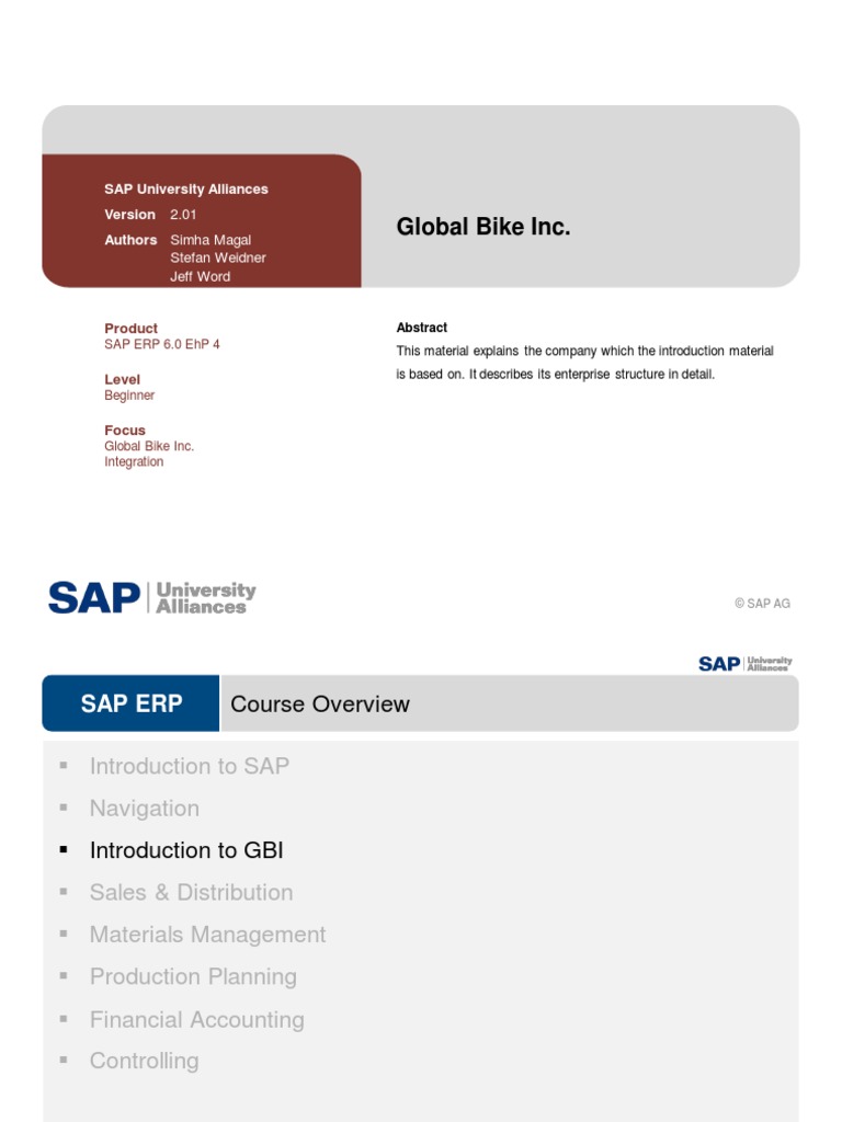 5 Introduction to Global Bike