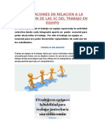 Apreciaciones en Relación A La Aplicación de Las 5c Del Trabajo en Equipo