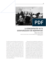 Alfonso Torres La Interpretación en La Sistematización de Experiencias