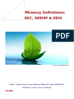 Energy Efficiency Definitions EEDI SEEMP EEOI