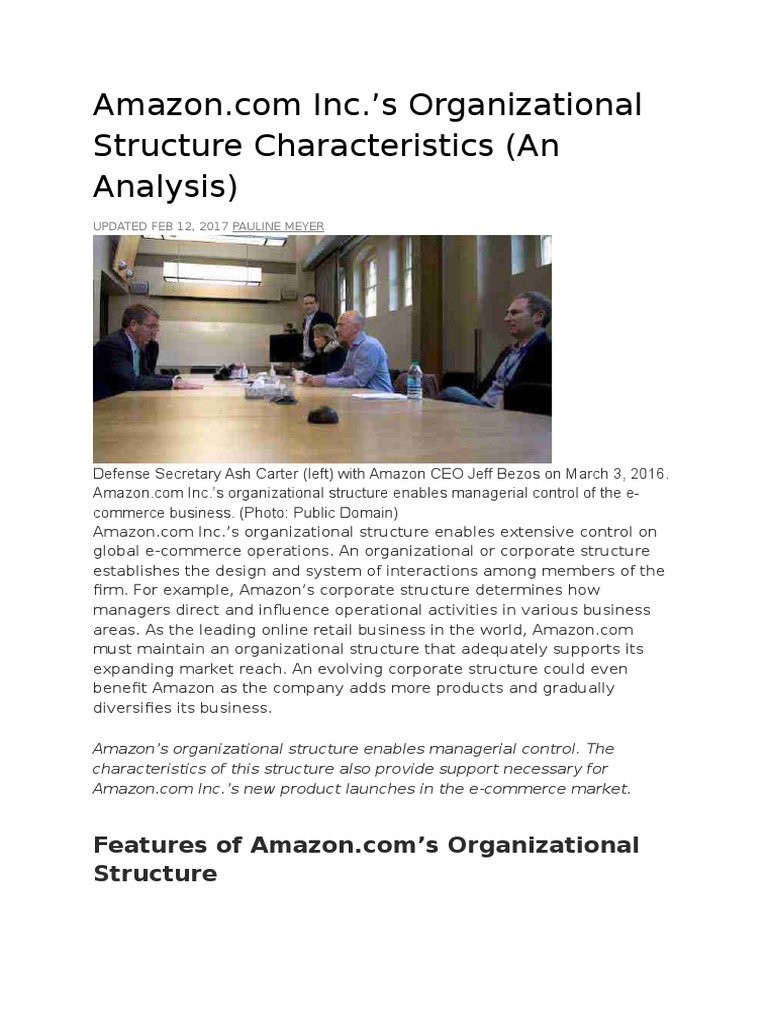 Amazon Organizational Structure
