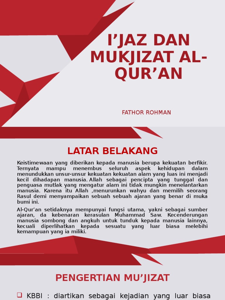 Mukjizat Al-qur'An | PDF