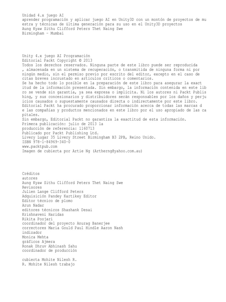 Unity+4 x+Game+AI+Programming+ (Ebook) | PDF | Inteligencia artificial ...