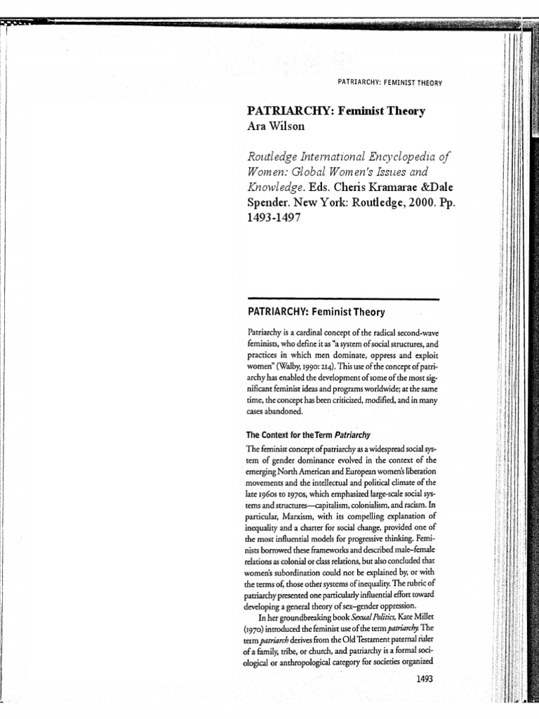 Women's Labor and Patriarchy Dynamics | PDF | Patriarchy | Feminism