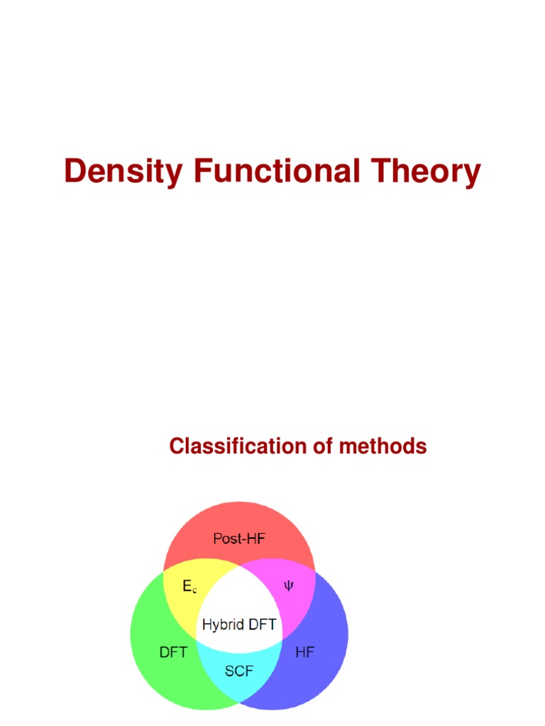 Understanding Density Functional Theory | PDF | Density Functional ...