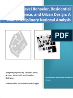Travel Behavior, Residential Preference, and Neighborhood Design: A Multidisciplinary National Analysis