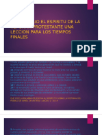 Como Murio El Espiritu de La Reforma Protestante