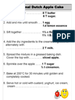 Traditional Dutch Apple Cake: 6 T Sugar