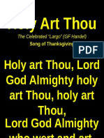 Holy Art Thou (Song of Thanksgiving)