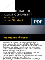 Fundamentals of Aquatic Chemistry
