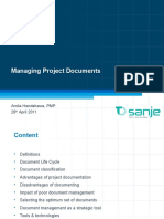 Managing Project Documents: Amila Hendahewa, PMP 28 April 2011