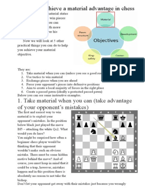 Objectives in Chess: Material Advantage –