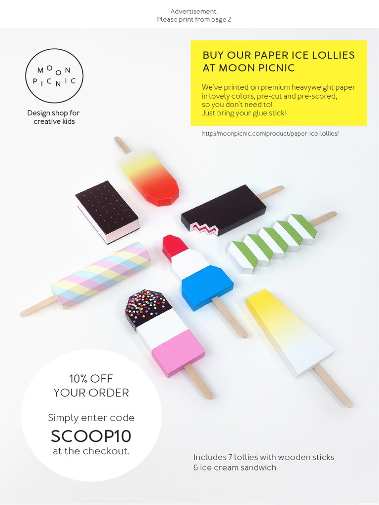 Mrprintables Ice Cream Lollies 2016 PDF | PDF