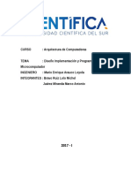 Diseño Implementación y Programación Del Microcomputador Con Los Microprocesadores 8085 y 8086