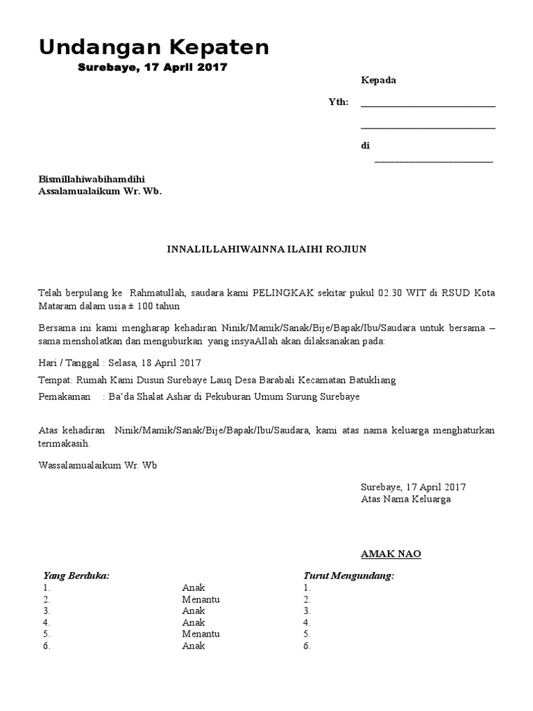 Arahan Pemakluman Kematian Dengan Berita Rtm Sabah Facebook