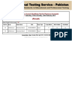 (Result) : Punjab Pharmacy Council (Qualifying Test For Pharmacy Assistant)