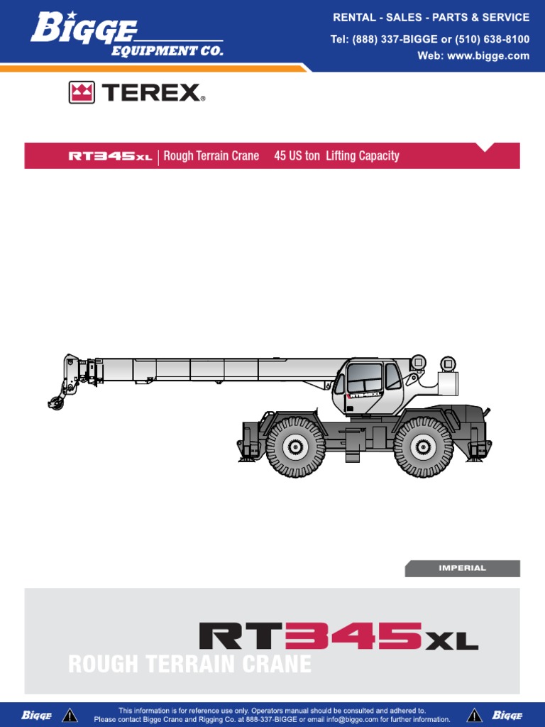 rt345 LC | PDF | Crane (Machine) | Steering